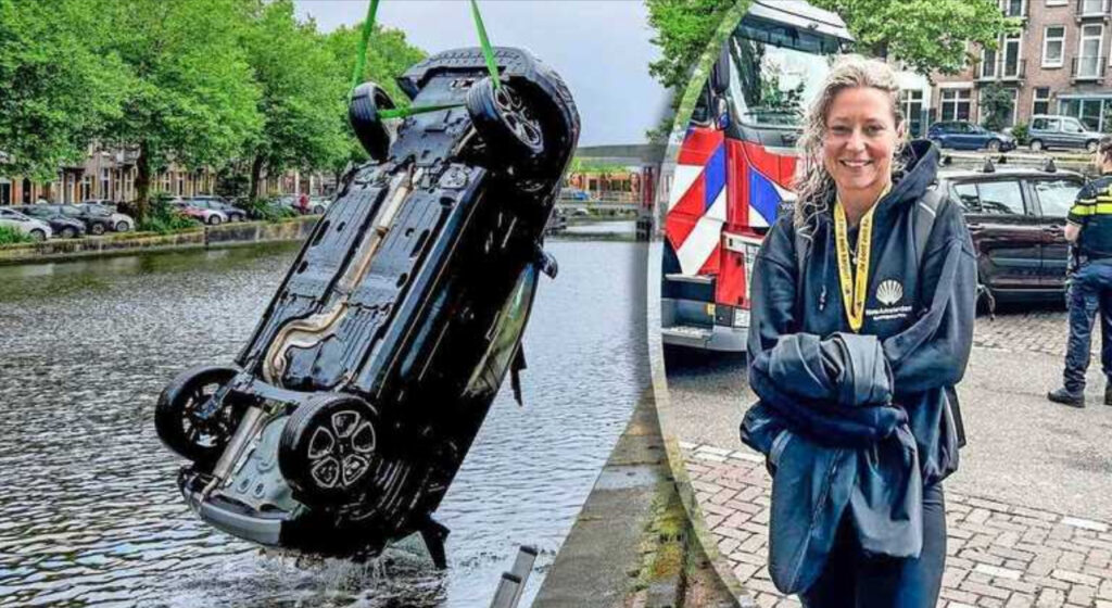 Heldendaad in Hartje Amsterdam: Vrouw Gered uit Zinkende Auto door Onverschrokken Marijn