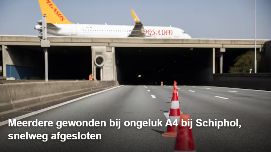 Snelweg artikel ongeluk vliegtuig