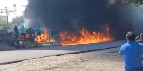 Een tankwagen vol diesel botst met een trein in Mexico