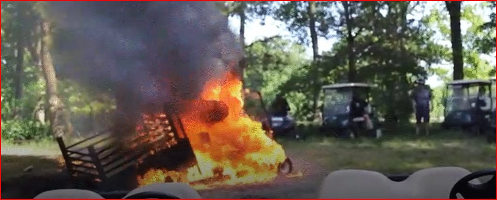 Brand golfkarretje