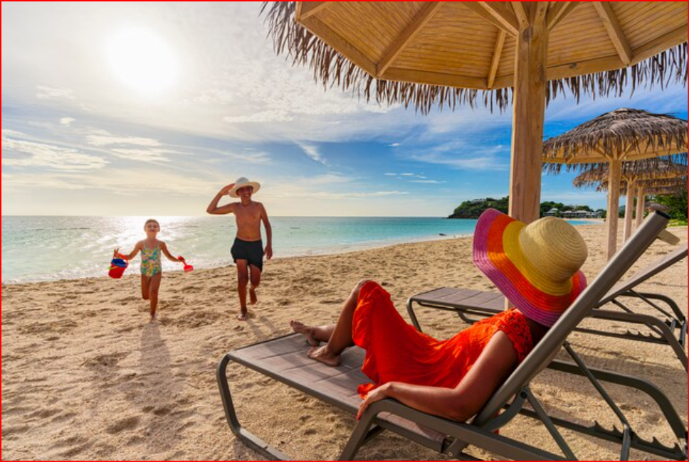 Gezin op vakantie