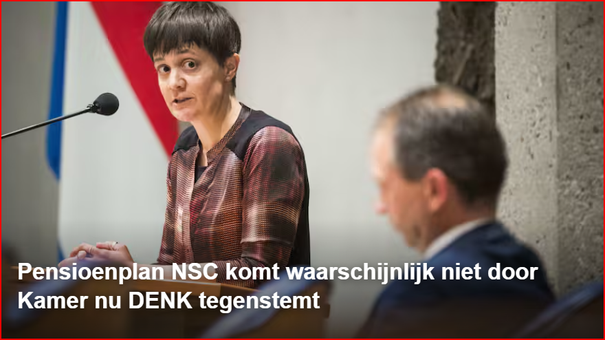 Pensioenplan tweede kamer