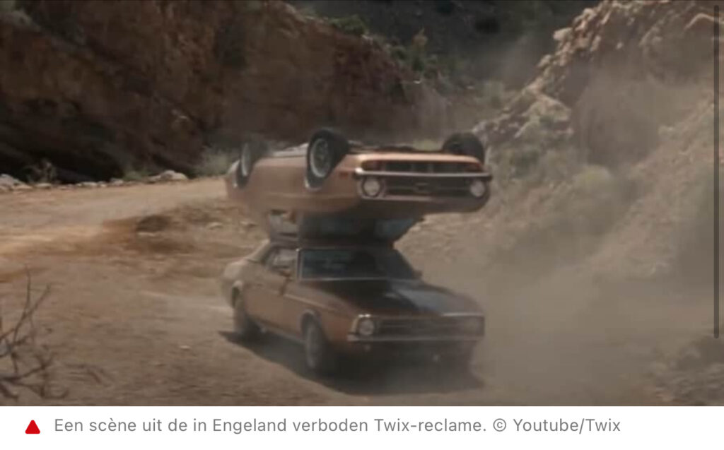 Twix TV-reclame verbannen in VK