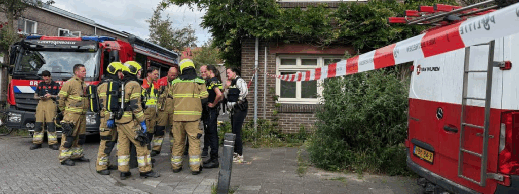 Brandweer in de straat