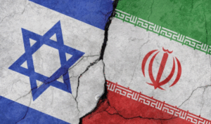 Vlag van Israel en Iran