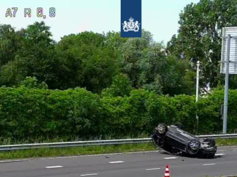 Auto ongeluk A7 snelweg