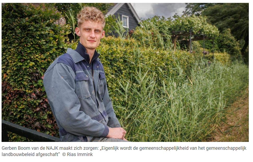 Jonge boer op de foto