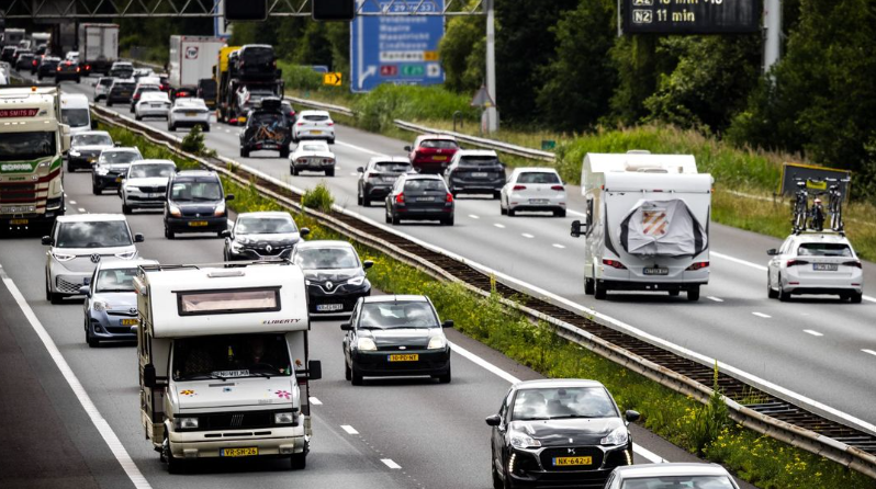 File op de snelweg