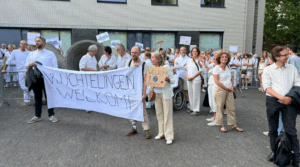 Mensen houden een demo