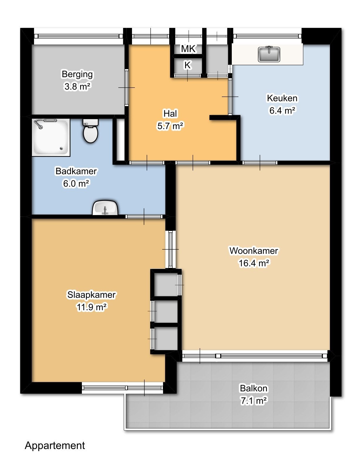 appartement Beethovenstraat Borculo - Afbeelding 2