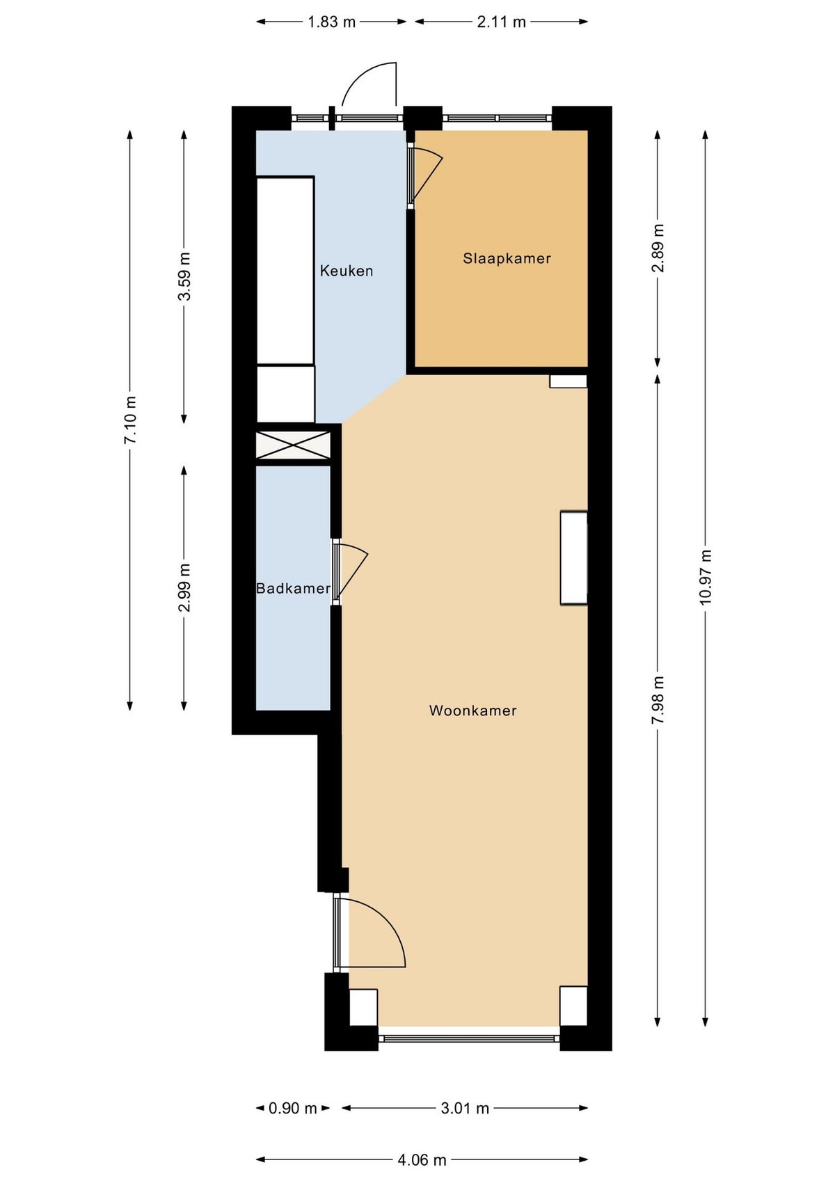 appartement Bekkerstraat Utrecht - Afbeelding 3