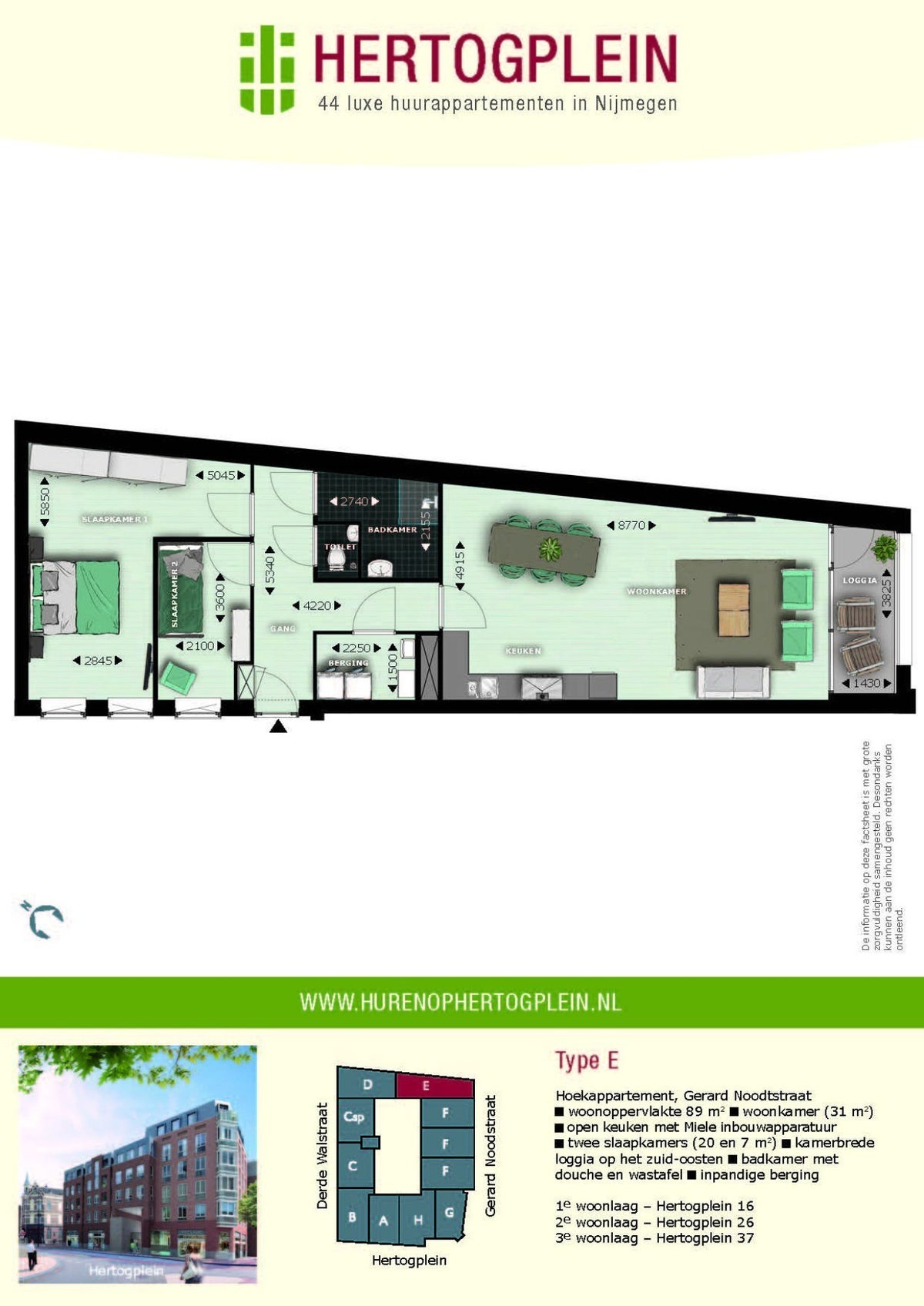 appartement Hertogplein Nijmegen - Afbeelding 2