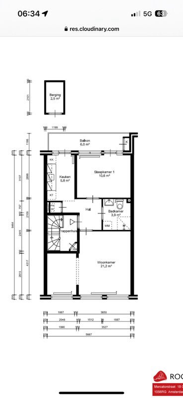 appartement Mercatorstraat Amsterdam - Afbeelding 2
