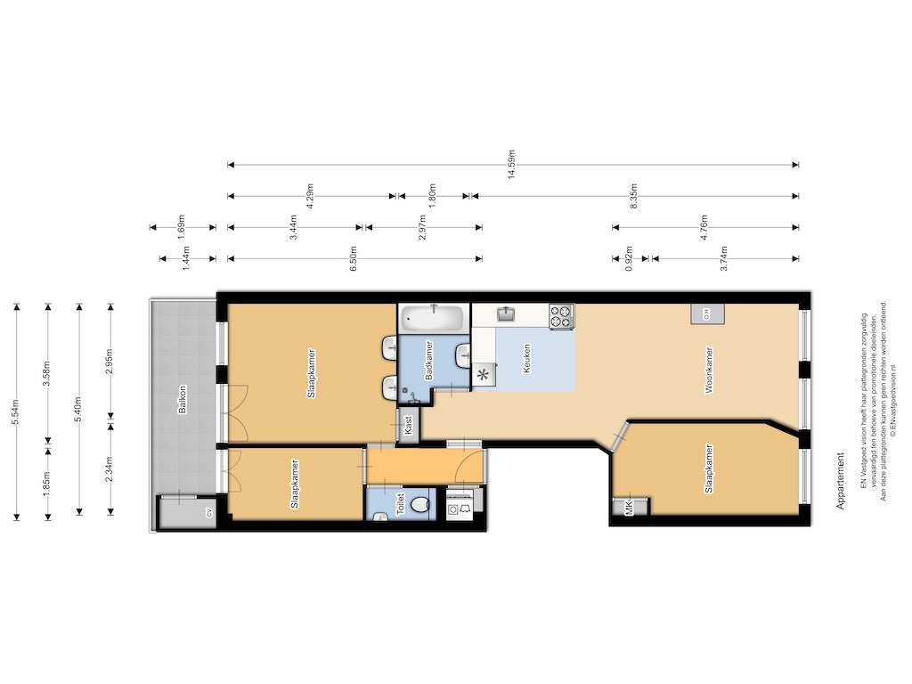 appartement Nassaukade Amsterdam - Afbeelding 2