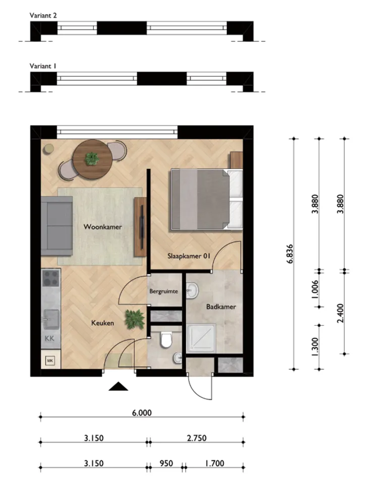 appartement Olympiapad Maastricht - Afbeelding 2