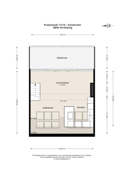 appartement Postjeskade Amsterdam - Afbeelding 2