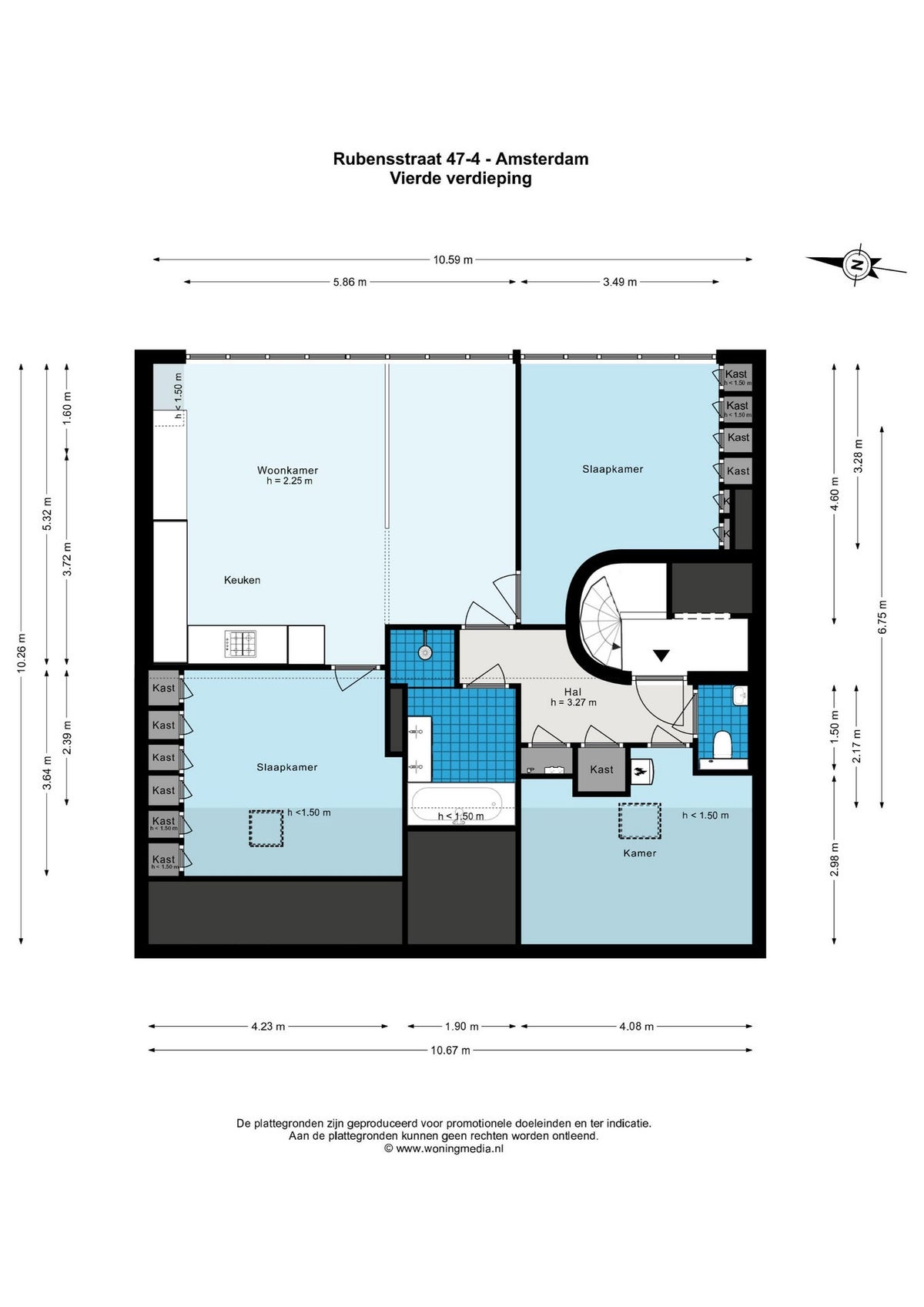 appartement Rubensstraat Amsterdam - Afbeelding 3