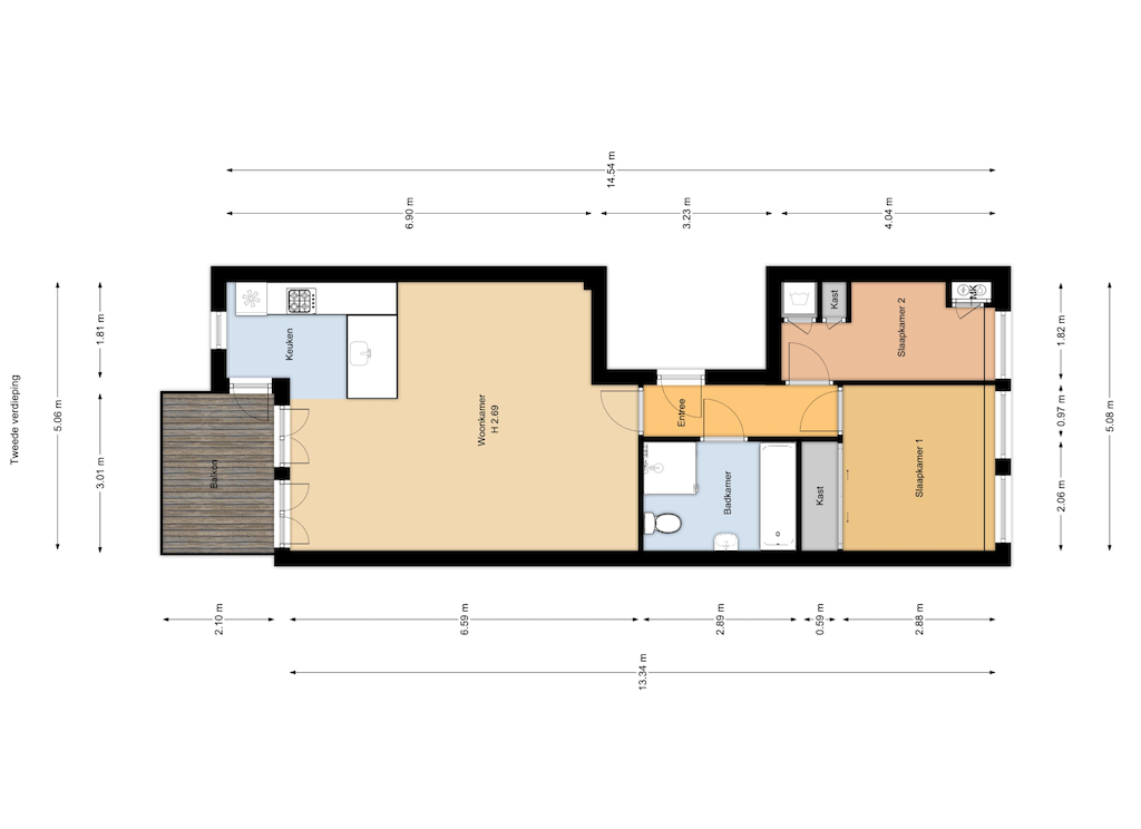 appartement Tweede Jan Steenstraat Amsterdam - Afbeelding 2