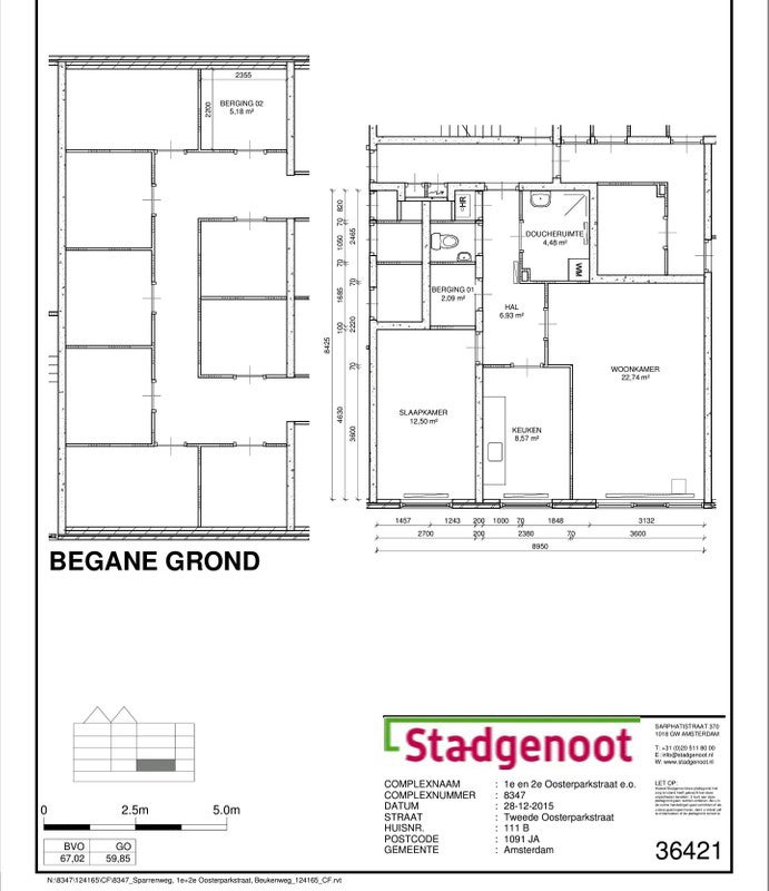 appartement Tweede Oosterparkstraat Amsterdam - Afbeelding 2