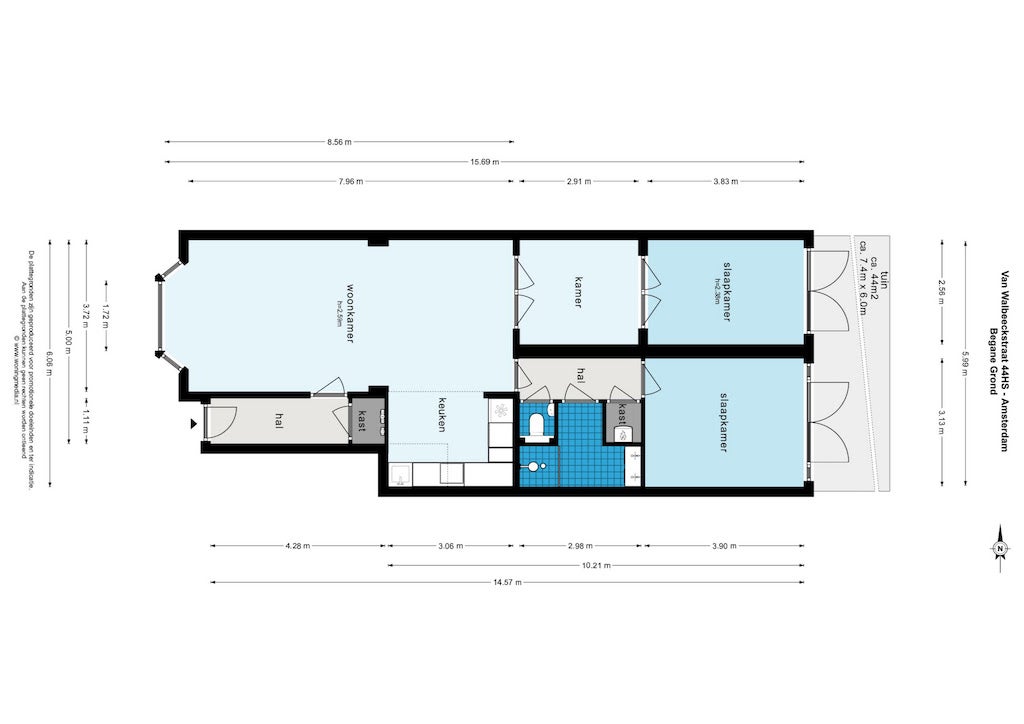 appartement Van Walbeeckstraat Amsterdam - Afbeelding 2