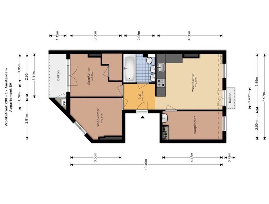 appartement Vrolikstraat Amsterdam - Afbeelding 2