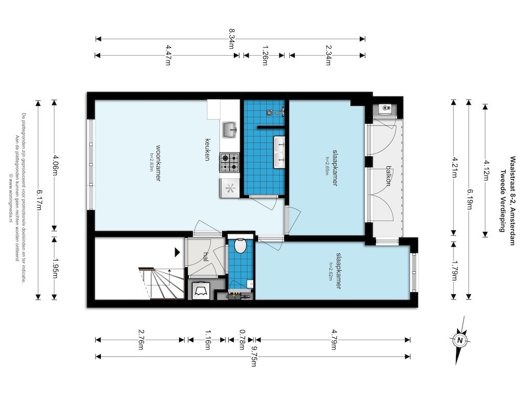 appartement Waalstraat Amsterdam - Afbeelding 2