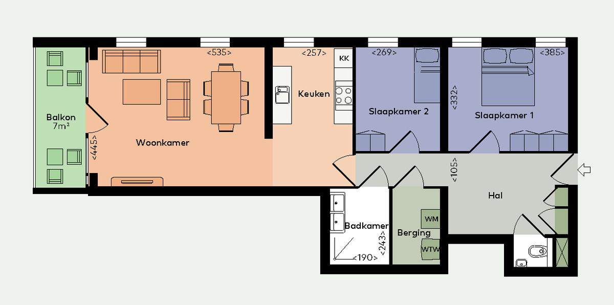appartement Zalmstraat Rotterdam - Afbeelding 2