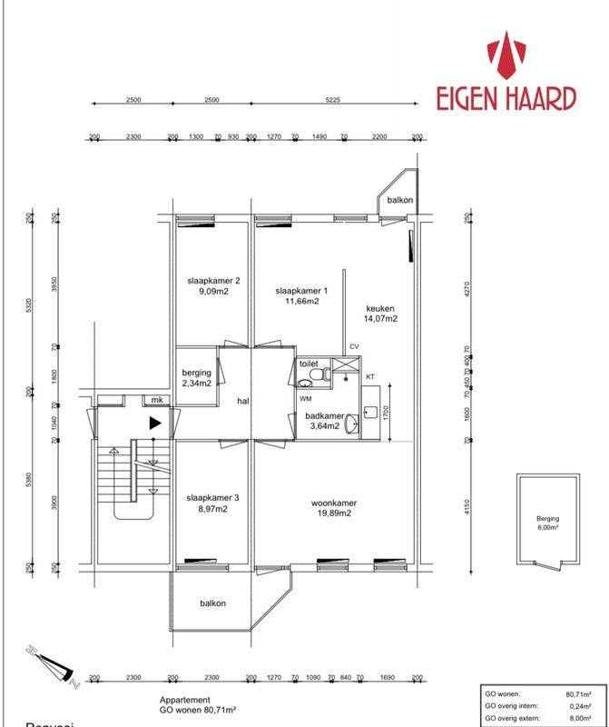 kamer Opheusdenhof Amsterdam - Afbeelding 2